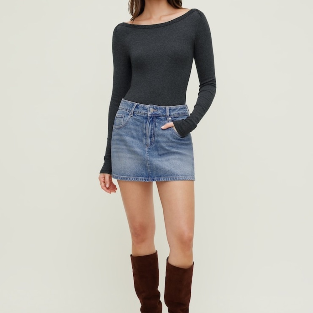 Dynamite Denim Mini Skirt - Picture 1 of 4